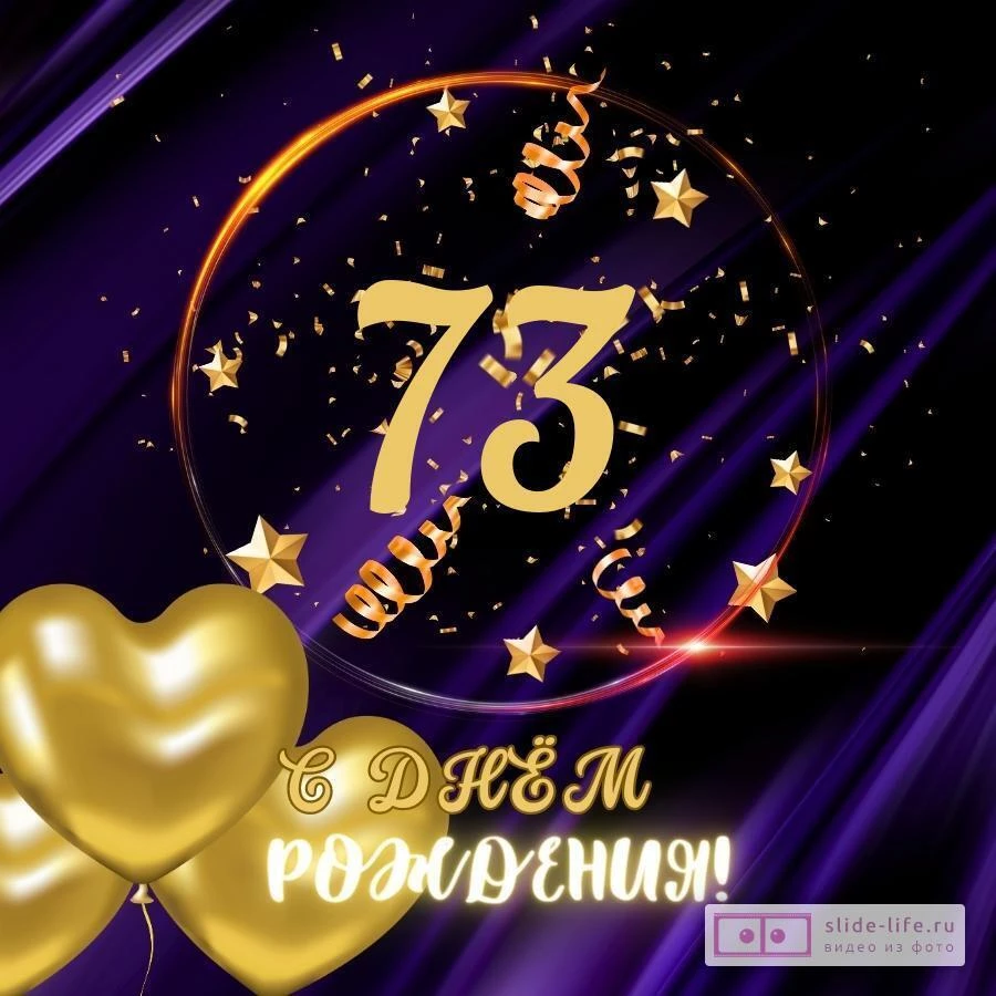 Прикольная открытка с днем рождения мужчине 73 года — Slide-Life.ru