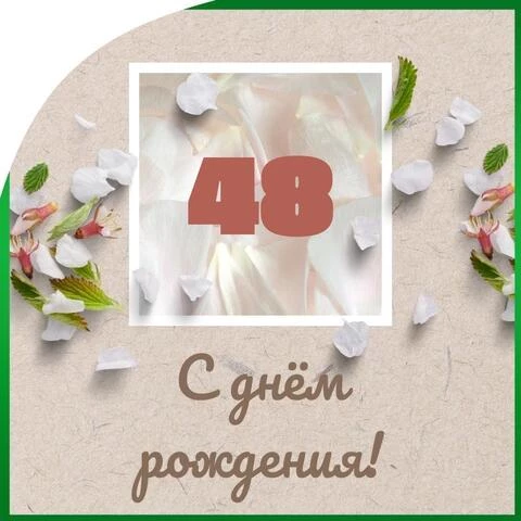 Оригинальная открытка с днем рождения мужчине 48 лет