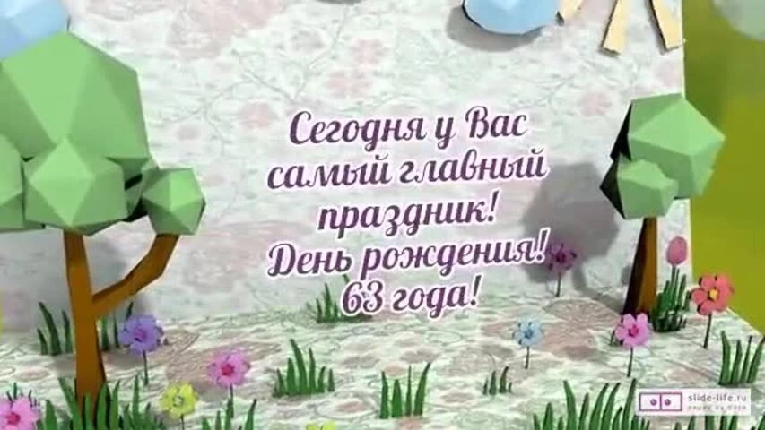 Стильное видео поздравление с днем рождения мужчине 63 года
